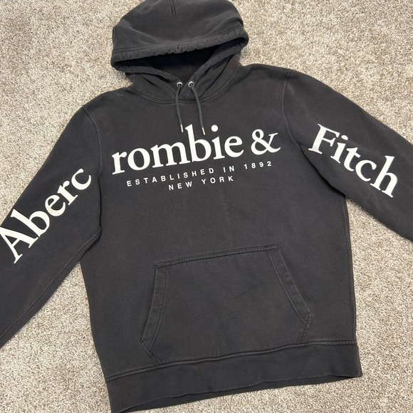 Abercrombie & Fitch Other - Abercrombie & Fitch Exploded Logo Hoodie Sweatshirt Big Logo Men Size Large Fade